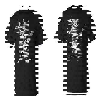 Chat Guitariste Électrique Guitare Rocktar Humour Chat T-Shirt - Cadeauxyz