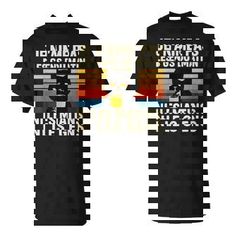 Chat Qui N'aime Pas Les Gens Humour Drole Chaton Boit Cafe T-Shirt - Cadeauxyz