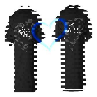 Check Your Colon Blue Heart Colon Cancer Awareness T-Shirt - Monsterry