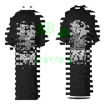 Cheer Mom Green Cheerleading Football For Graphic T-Shirt | Mazezy