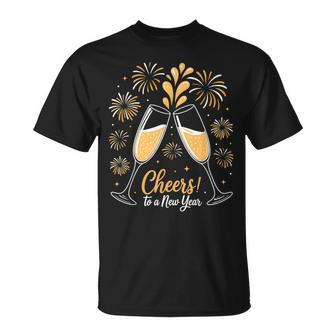 Cheers To A New Year Eve Party Countdown Happy New Year 2026 T-Shirt - Thegiftio UK