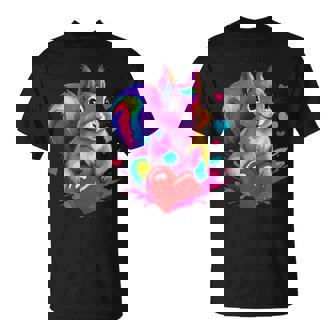 Chemise Écureuil Graphique Coeur Écureuil Coloré T-Shirt - Cadeauxyz