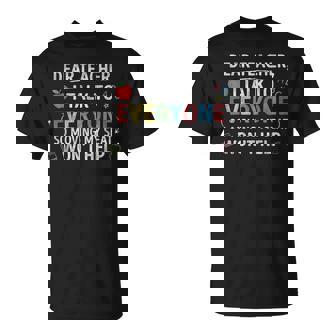 Cher Professeur Je Parle À Tout Le Monde Fourniturescolaires T-Shirt - Cadeauxyz