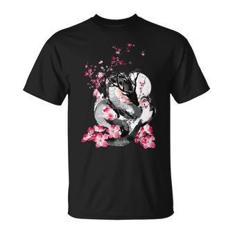 Cherry Blossom Japanese Dragon Asian Retro 80’S Style T-Shirt - Thegiftio