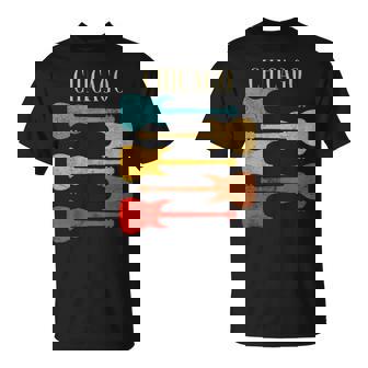 Chicago Concert Rock Music Festival Guitars Illinois Band Il T-Shirt | Mazezy