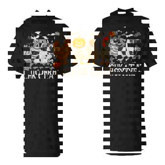 Chick Or Treat Chicken Halloween Costume Girls Women T-Shirt | Mazezy