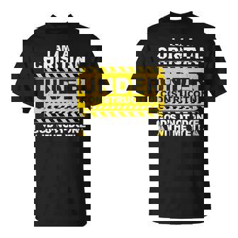 Christian Under Construction God Religious Jesus Bible T-Shirt | Mazezy