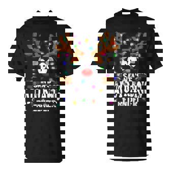 Christmas Men Women Santa's Auto Racing Reindeer T-Shirt | Mazezy