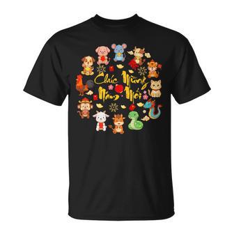 Chuc Mung Nam Moi Lunar New Year Vietnamese 12 Zodiac Sign T-Shirt - Monsterry