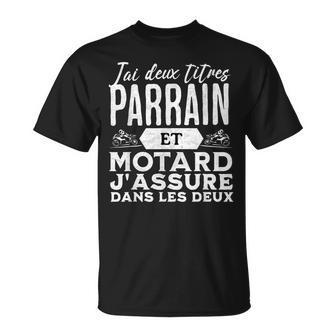 Citations Drôles Parrain Motard Moto De Course Humour Homme T-Shirt - Cadeauxyz