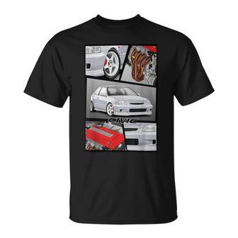Civic Ek B16 Engine Type R Japanese Car T-Shirt - Thegiftio UK