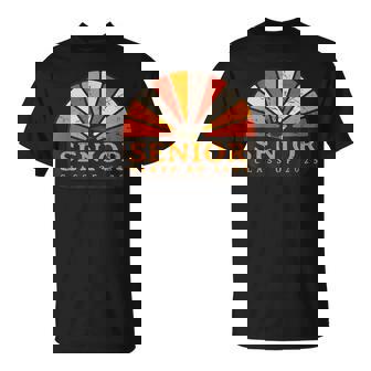 Class Of 2025 Senior Sunrise Graduation Cap Diploma Vintage T-Shirt | Mazezy