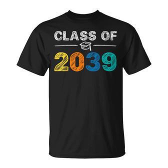 Class Of 2039 Grow With Me First Day Of School Graduation T-Shirt | Mazezy