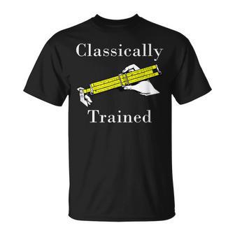 Classically Trained Slide Rule Retro Math Engineer T-Shirt - Thegiftio UK