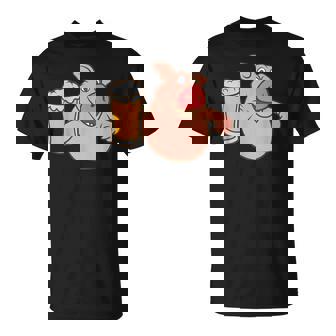 Cochon Bière Humour Apéro Fête Amis Homme Cadeau T-Shirt - Cadeauxyz