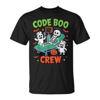 Code Boo Crew Medical Halloween Costume Nursing Hospital T-Shirt - Thegiftio