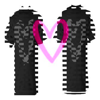 Cœur Love Rétrointage Petit Cœur Roseaint-Valentin T-Shirt - Cadeauxyz