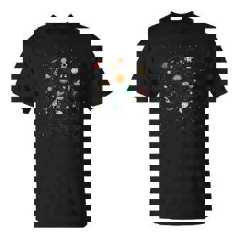 Cohete Nave Espacial Ciencia Galaxia Planetas Y Astronautas Niños Camiseta unisex - Regaloses