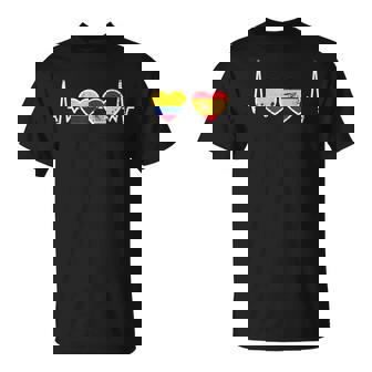 Colombia Españaintage Latido Bandera Española Colombiana Camiseta unisex - Regaloses