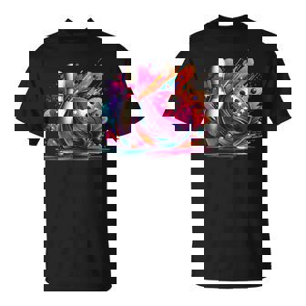 Colorful Bowling Game Day Cute Bowling Colorsplash Ball T-Shirt - Monsterry