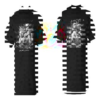 Colorful Bowling Game Day Bowling Flames Ball T-Shirt | Mazezy