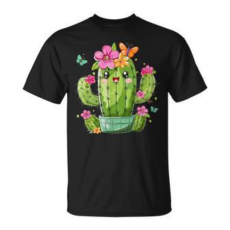 Colorful Cactus With Flowers I Cactus T-Shirt - Thegiftio UK