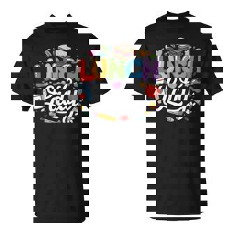 Colorful Lunch Lady Appreciation Retro Back To School T-Shirt | Seseable FR