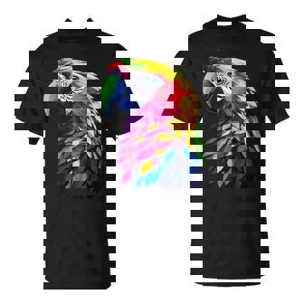 Colorful Macaw Vibrant Rainforest Birds Jungle Animals Black T-Shirt - Thegiftio