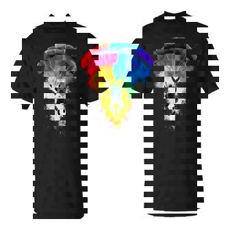 Colorful Skydiving Skydiver Skydive T-Shirt - Monsterry
