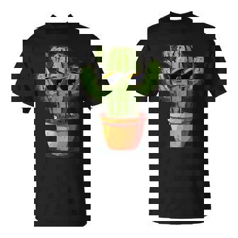 Cool Cactus Face With Sunglasses For Desert Cacti Lovers T-Shirt | Mazezy