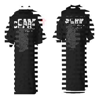 Cool Christian Set Apart Psalms 4 3 Verse Fingerprint Jesus T-Shirt - Monsterry