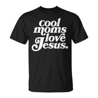 Cool Moms Love Jesus Retro Christian Mom T-Shirt - Thegiftio UK