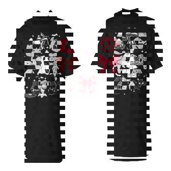 Coquette Bow Halloween Pink Halloween Ghost Pumpkin T-Shirt | Mazezy