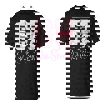 Coquette Bow Number 67 Meme Pink Floral Girls T-Shirt | Seseable FR