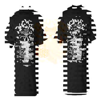 Coquette Leopard Boo-Jee Halloween Boujee Ghost T-Shirt - Thegiftio