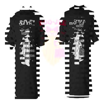 Coquette Leopard Ghost Coffee Boo Jee Halloween Boujee Ghost T-Shirt | Seseable CA