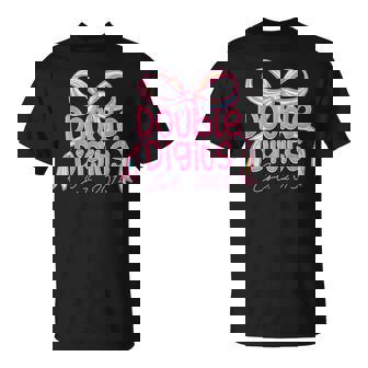 Coquette Pink Bow Ten Double Digits 10Th Birthday Est 2015 T-Shirt | Mazezy