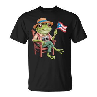 Coqui Frog Puerto Rico Flag Taino Boricua Hispanic T-Shirt - Thegiftio UK