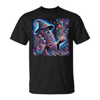 Cosmic Wizard Plur Rave Outfit Festival Essential Graphic T-Shirt - Thegiftio UK
