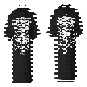 Costume Dequelette Pour Adultes Enfants Hommes S Cage Côtelée T-Shirt - Cadeauxyz