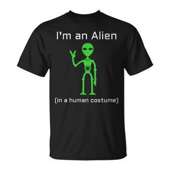 Costume Extraterrestre Extra Terrestre Dans Un Costume Humain T-Shirt - Cadeauxyz