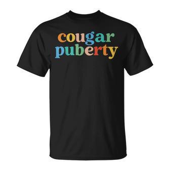 Cougar Puberty Menopause Perimenopause Retro T-Shirt - Thegiftio UK