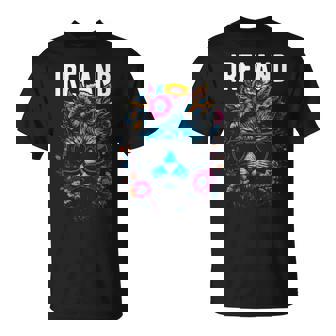 Country Of Ireland Cat Wearing Sunglasses And Flowers Tank Top T-Shirt | Mazezy