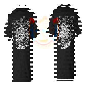 Country Music Western Cowboy Boxer Traditional Tattoo Flash T-Shirt | Mazezy