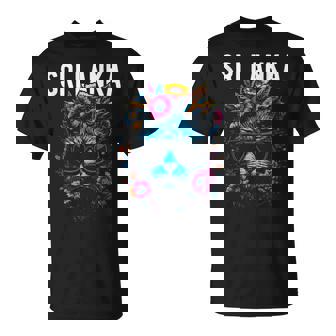 Country Of Sri Lanka Cat Wearing Sunglasses Flowers Tank Top T-Shirt | Mazezy