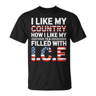 I Like My Country Like I Like My Tea Filled With Ice T-Shirt - Thegiftio