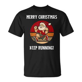 Courir Père Noël Pour Les Coureurs Qui Aiment Les Courses De Père Noël T-Shirt - Cadeauxyz