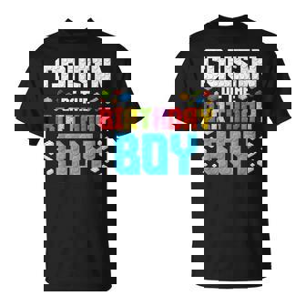 Cousin Of The Birthday Boy Master Builder Building Blocks T-Shirt - Thegiftio