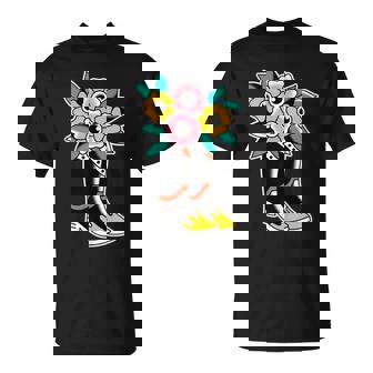 Cowboy Boots Flowers Rodeo Tattoo Flash Tank Top T-Shirt | Mazezy