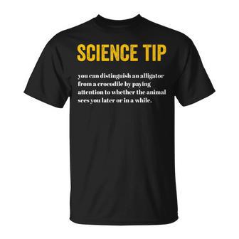 Crocodile Alligator Science Tip Alligator Small Black T-Shirt - Thegiftio UK